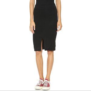 Revolve LNA Harley Skirt Pencil Mini Slit Black High Waist Bodycon Jersey XS